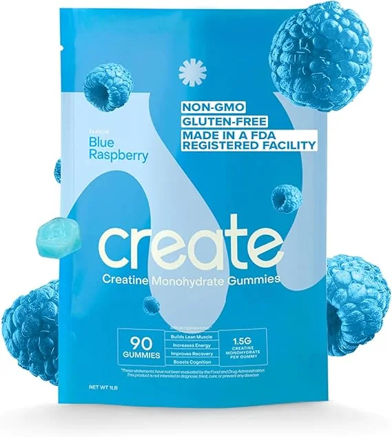 Creatine Monohydrate Gummies for Men & Women - blue raspberry