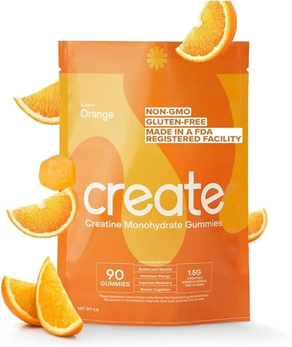 Creatine Monohydrate Gummies for Men & Women - orange